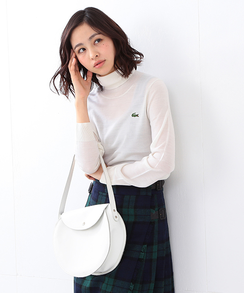 BEAMS BOY(ビームスボーイ)の「LACOSTE / Wool タートルネック SPECIAL(ニット/セーター・レディース・ホワイト/グレー/ネイビー・ONE SIZE)」の1枚目の写真