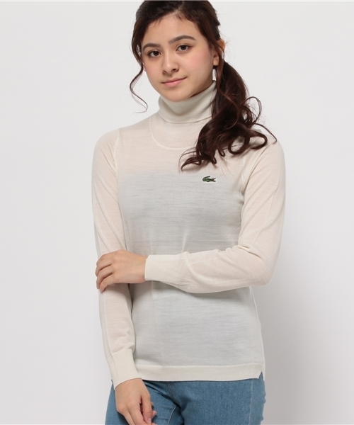 BEAMS BOY(ビームスボーイ)の「LACOSTE / Wool タートルネック SPECIAL(ニット/セーター・レディース・ホワイト/グレー/ネイビー・ONE SIZE)」の11枚目の写真