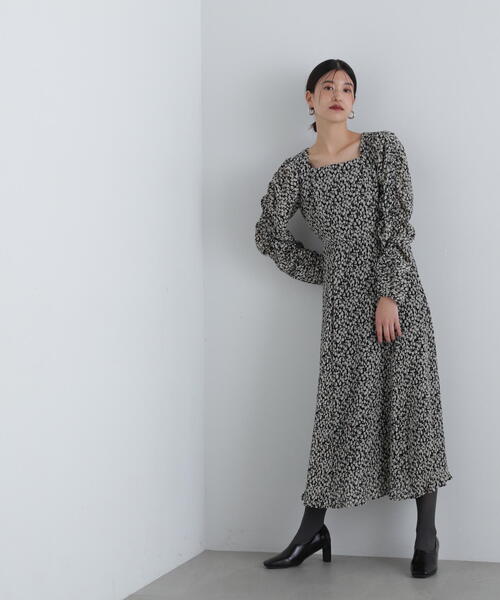 N.（N. Natural Beauty Basic）（エヌエヌナチュラルビューティーベーシック）の「◆楊柳プリントワンピース（ワンピース・レディース・イエロー/ブラック・SMALL/MEDIUM）」の3枚目の写真