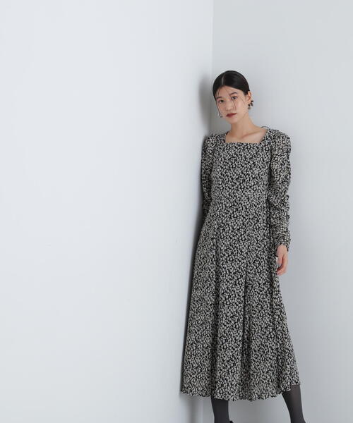 N.（N. Natural Beauty Basic）（エヌエヌナチュラルビューティーベーシック）の「◆楊柳プリントワンピース（ワンピース・レディース・イエロー/ブラック・SMALL/MEDIUM）」の6枚目の写真