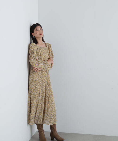 N.（N. Natural Beauty Basic）（エヌエヌナチュラルビューティーベーシック）の「◆楊柳プリントワンピース（ワンピース・レディース・イエロー/ブラック・SMALL/MEDIUM）」の18枚目の写真