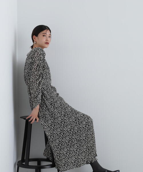 N.（N. Natural Beauty Basic）（エヌエヌナチュラルビューティーベーシック）の「◆楊柳プリントワンピース（ワンピース・レディース・イエロー/ブラック・SMALL/MEDIUM）」の20枚目の写真