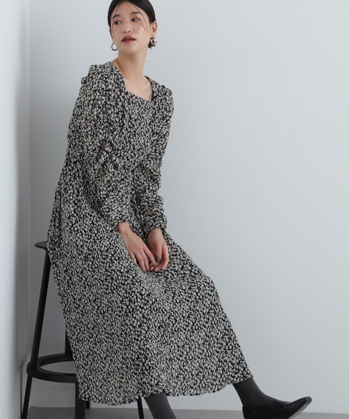 N.（N. Natural Beauty Basic）（エヌエヌナチュラルビューティーベーシック）の「◆楊柳プリントワンピース（ワンピース・レディース・イエロー/ブラック・SMALL/MEDIUM）」の19枚目の写真