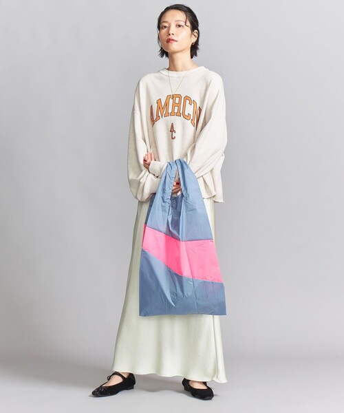 SUSAN BIJL（スーザンベル）の「＜SUSAN BIJL＞ショッピングバッグ L（エコバッグ/サブバッグ・レディース・グレー/ブラック・FREE）」の14枚目の写真