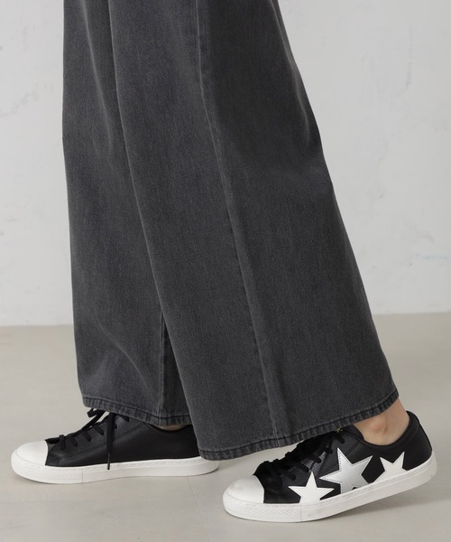 FOUND GOOD(ファウンドグッド)の「EASYタックデニムワイドP(デニムパンツ・レディース・グレー系8/ブルー系5/ネイビー・L/M/S)」の6枚目の写真