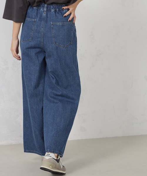 FOUND GOOD(ファウンドグッド)の「EASYタックデニムワイドP(デニムパンツ・レディース・グレー系8/ブルー系5/ネイビー・L/M/S)」の13枚目の写真