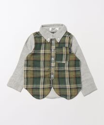 Tappet（タペット）の「ビエラチェックｘ無地切り替えシャツ（シャツ/ブラウス）」