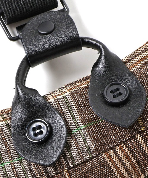 Seraph(セラフ)の「Seraph/セラフ センターピンタックハイウエストサロペットパンツ(サロペット/オーバーオール・キッズ・チェック/ブラック/ブラウン・140/130/120)」の17枚目の写真