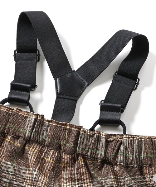 Seraph(セラフ)の「Seraph/セラフ センターピンタックハイウエストサロペットパンツ(サロペット/オーバーオール・キッズ・チェック/ブラック/ブラウン・140/130/120)」の15枚目の写真