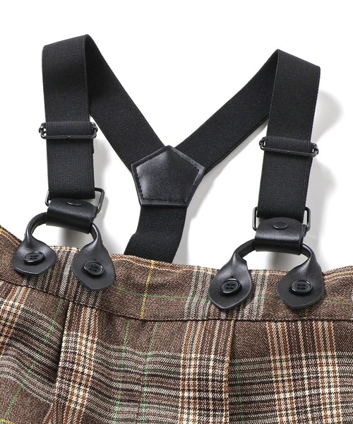 Seraph(セラフ)の「Seraph/セラフ センターピンタックハイウエストサロペットパンツ(サロペット/オーバーオール・キッズ・チェック/ブラック/ブラウン・140/130/120)」の14枚目の写真