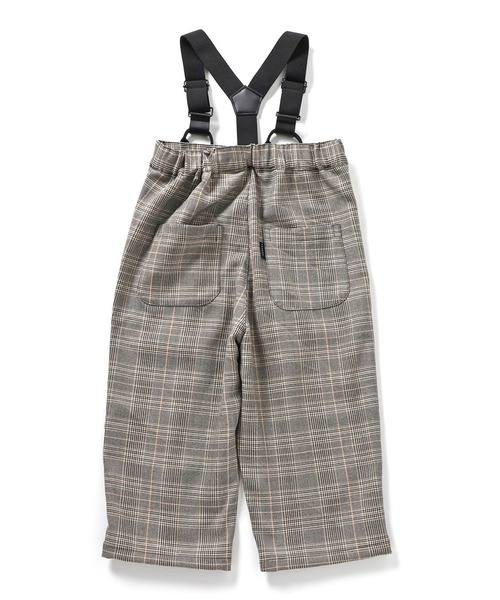 Seraph(セラフ)の「Seraph/セラフ センターピンタックハイウエストサロペットパンツ(サロペット/オーバーオール・キッズ・チェック/ブラック/ブラウン・140/130/120)」の4枚目の写真