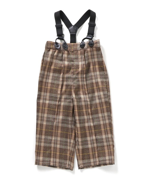 Seraph(セラフ)の「Seraph/セラフ センターピンタックハイウエストサロペットパンツ(サロペット/オーバーオール・キッズ・チェック/ブラック/ブラウン・140/130/120)」の20枚目の写真