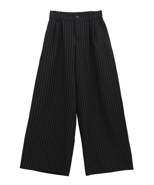 PUNYUS（プニュズ）の「ピンストライプタックワイドパンツ（その他パンツ・レディース・ブラック系その他/グレー系その他・1/2/3/4）」の20枚目の写真