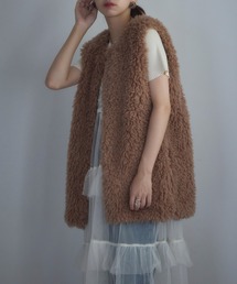 【MAISON BREEZE reveur】再入荷!プードルボア ミドル丈ベスト 31999M332 XNN