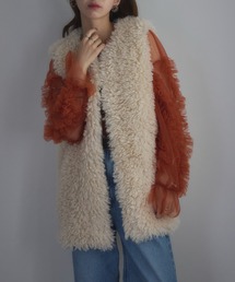 【MAISON BREEZE reveur】再入荷!プードルボア ミドル丈ベスト 31999M332 XNN