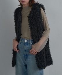【MAISON BREEZE reveur】再入荷!プードルボア ミドル丈ベスト 31999M332 XNN