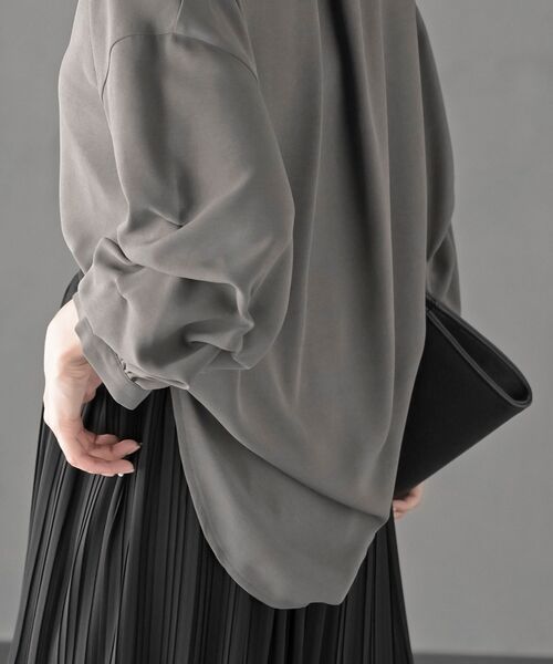 rps（アールピーエス）の「変形袖タックスキッパーブラウス（シャツ/ブラウス・レディース・アイボリー/ブラック/ダークグリーン/チェック/チャコールグレー/ブラウン・フリー）」の12枚目の写真