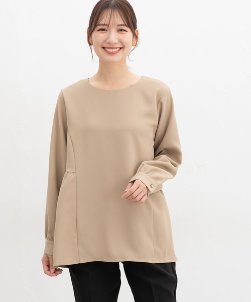 Honeys(ハニーズ)の「ペプラムブラウス(シャツ/ブラウス・レディース・ブラック/ネイビー/ミント/ベージュ・M/L/LL)」の15枚目の写真