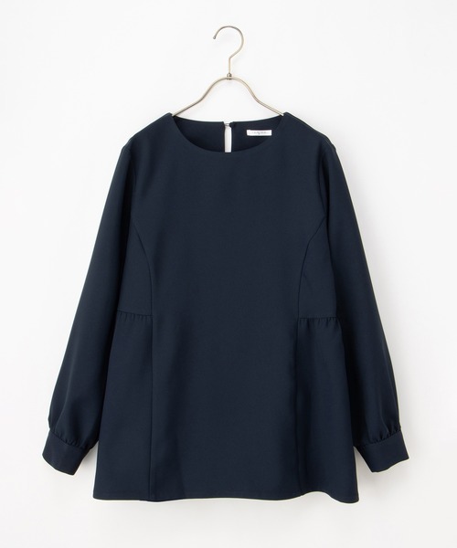 Honeys(ハニーズ)の「ペプラムブラウス(シャツ/ブラウス・レディース・ブラック/ネイビー/ミント/ベージュ・M/L/LL)」の18枚目の写真