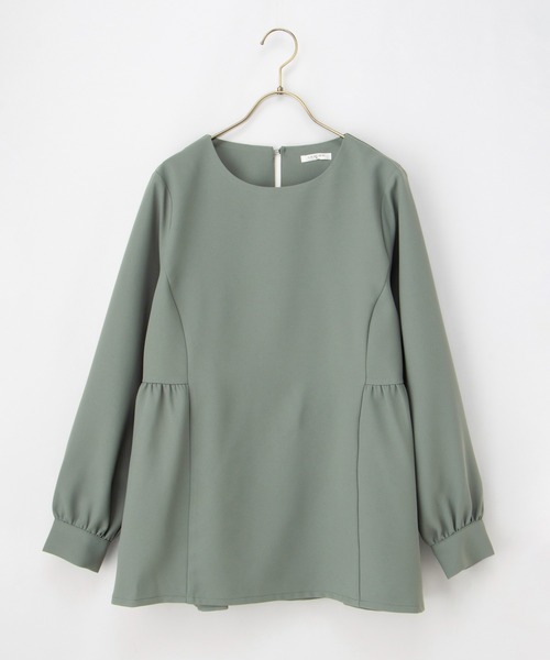 Honeys(ハニーズ)の「ペプラムブラウス(シャツ/ブラウス・レディース・ブラック/ネイビー/ミント/ベージュ・M/L/LL)」の20枚目の写真