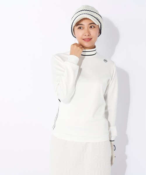 【セール】【marie claire/マリ.クレール】レディース長袖モックネックシャツ 長袖プルオーバー ゴルフ（Tシャツ/カットソー）｜marie claire（マリ・クレール）