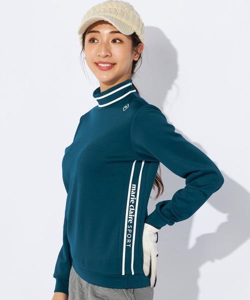 【セール】【marie claire/マリ.クレール】レディース長袖モックネックシャツ 長袖プルオーバー ゴルフ（Tシャツ/カットソー）｜marie claire（マリ・クレール）