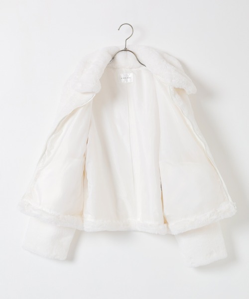 Honeys（ハニーズ）の「衿付ファーブルゾン（ブルゾン・レディース・チャコール/ベージュ/アイボリー/グレー・M/L）」の18枚目の写真