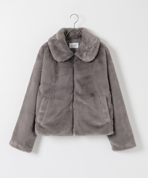 Honeys（ハニーズ）の「衿付ファーブルゾン（ブルゾン・レディース・チャコール/ベージュ/アイボリー/グレー・M/L）」の20枚目の写真