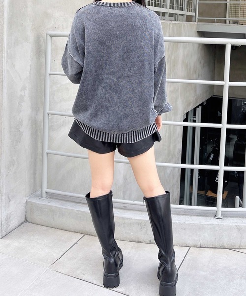 INGNI（イング）の「ウォッシュロゴニット／A（ニット/セーター・レディース・バーガンディー/ネイビー/グレー・M）」の18枚目の写真