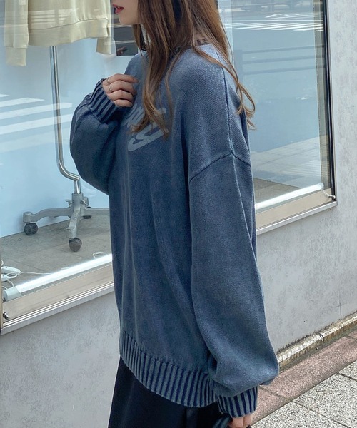 INGNI（イング）の「ウォッシュロゴニット／A（ニット/セーター・レディース・バーガンディー/ネイビー/グレー・M）」の22枚目の写真