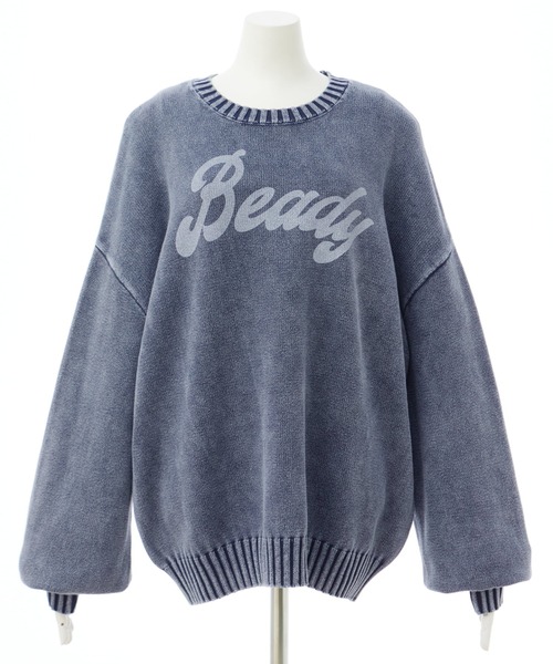 INGNI（イング）の「ウォッシュロゴニット／A（ニット/セーター・レディース・バーガンディー/ネイビー/グレー・M）」の8枚目の写真