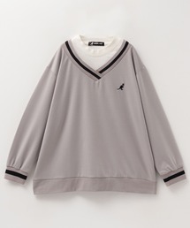 【 ユニセックス 】 KANGOL フェイクレイヤード トレーナー