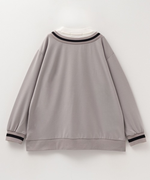 KANGOL（カンゴール）の「【 ユニセックス 】 KANGOL フェイクレイヤード トレーナー（スウェット・キッズ・ブラック/グレイッシュベージュ・130/140/150/160/120）」の6枚目の写真