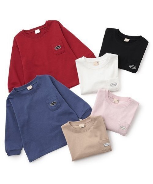 petit main(プティマイン)の「【GOODPRICE】無地長袖Tシャツ(Tシャツ/カットソー・キッズ・ブルー/レッド/ベージュ/オフホワイト/ブラック/ライトピンク・100cm/90cm/80cm/130cm/120cm/110cm)」の15枚目の写真