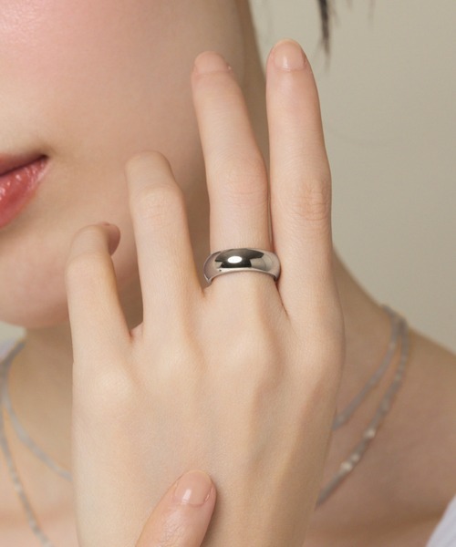 ciite' surgical stainless(シーテサージカルステンレス)の「【 金属アレルギー対応 】 シンプルリング サージカルステンレス(リング・レディース・シルバー/ゴールド・13号/9号/11号/7号/15号)」の1枚目の写真