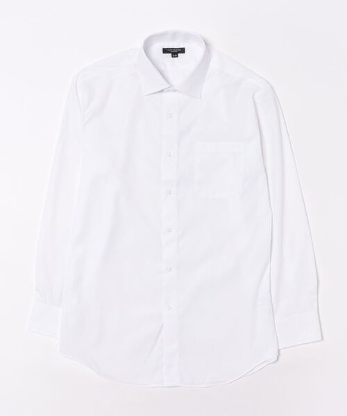 TAKA-Q（タカキュー）の「WEB限定 形態安定 吸水速乾 綿混 スタンダードフィット 長袖 ビジネス ドレス ワイシャツ メンズ 5枚セット MIX（ビジネスシャツ・メンズ・ホワイト・首回り45cm-裄丈82cm/首回り45cm-裄丈86cm/首回り43cm-裄丈86cm/首回り37cm-裄丈80cm/首回り39cm-裄丈80cm/首回り39cm-裄丈84cm/首回り41cm-裄丈82cm/首回り41cm-裄丈86cm/首回り43cm-裄丈82cm）」の3枚目の写真