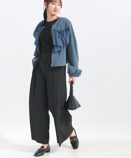 PICCIN(ピッチン)の「【低身長さん向け】タックワイドパンツ(その他パンツ・レディース・チャコールグレー/オフホワイト/ブラック・M/S)」の18枚目の写真