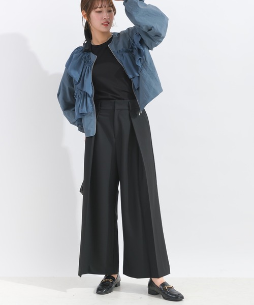 PICCIN(ピッチン)の「【低身長さん向け】タックワイドパンツ(その他パンツ・レディース・チャコールグレー/オフホワイト/ブラック・M/S)」の17枚目の写真