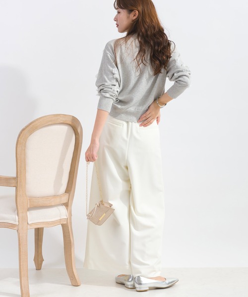 PICCIN(ピッチン)の「【低身長さん向け】タックワイドパンツ(その他パンツ・レディース・チャコールグレー/オフホワイト/ブラック・M/S)」の10枚目の写真