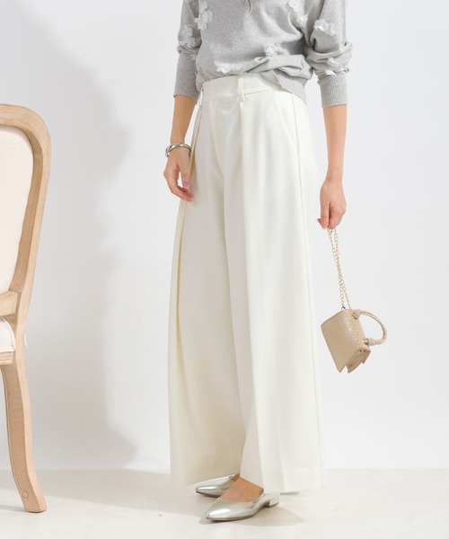 PICCIN(ピッチン)の「【低身長さん向け】タックワイドパンツ(その他パンツ・レディース・チャコールグレー/オフホワイト/ブラック・M/S)」の5枚目の写真