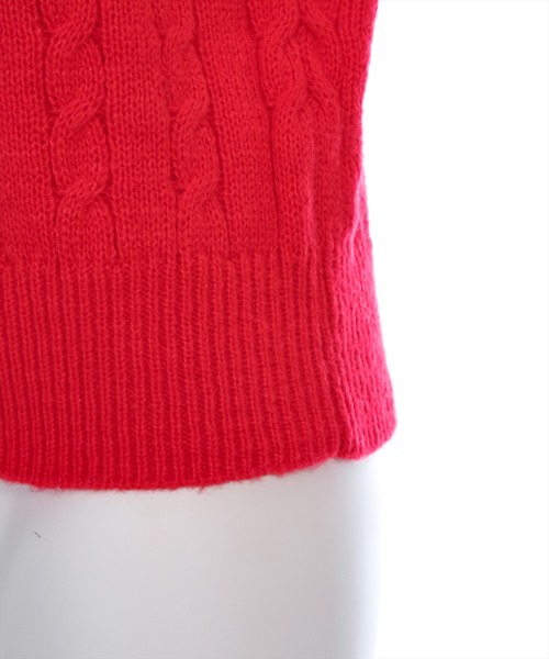 clear（クリア）の「ワンポイント刺繍ケーブルＶネックニットカーディガン [抜け感 美デコルテ オフィスカジュアル 大人]≪再入荷≫（ニット/セーター・レディース・レッド/杢グレー/アイボリー・F）」の19枚目の写真