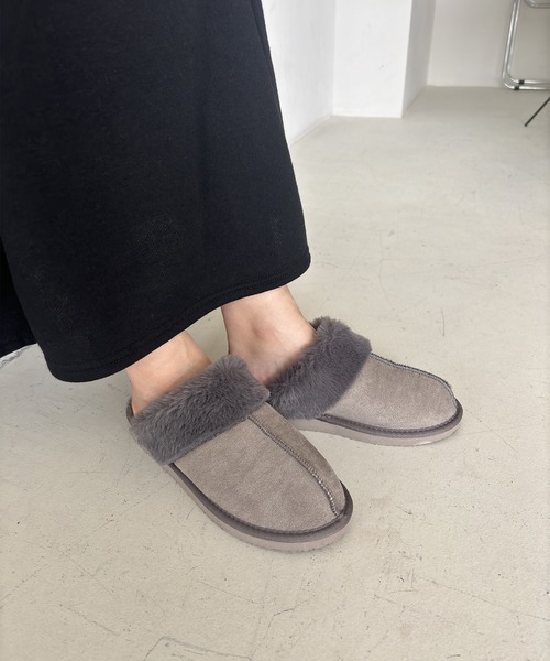 ORiental TRaffic（オリエンタルトラフィック）の「ファールームシューズ G-0010（ルームシューズ/スリッパ・レディース・ベージュ/ピンク/グレー/グリーン・S/LL/L/M）」の2枚目の写真