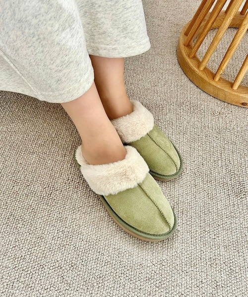 ORiental TRaffic（オリエンタルトラフィック）の「ファールームシューズ G-0010（ルームシューズ/スリッパ・レディース・ベージュ/ピンク/グレー/グリーン・S/LL/L/M）」の4枚目の写真