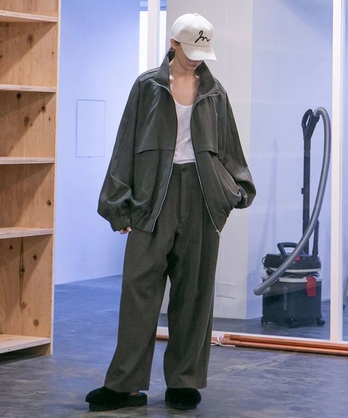 my beautiful landlet（マイビューティフルランドレット）の「【my beautiful landlet】STRETCH GABARRE THREE LINE BIG BLOUSON（ブルゾン・メンズ・ブラック/ベージュ/ネイビー/ブラウン・0/1）」の11枚目の写真