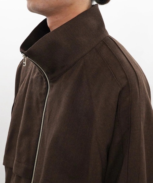 my beautiful landlet（マイビューティフルランドレット）の「【my beautiful landlet】STRETCH GABARRE THREE LINE BIG BLOUSON（ブルゾン・メンズ・ブラック/ベージュ/ネイビー/ブラウン・0/1）」の22枚目の写真