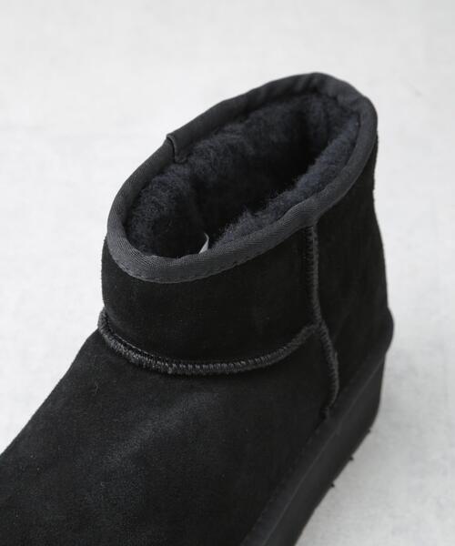 EMU Australia(エミューオーストラリア)の「EMU Australia/PLATFROM MICRO WOOL 厚底ブーツ(ブーツ・レディース・キャメル/ブラック・6/7/8)」の17枚目の写真