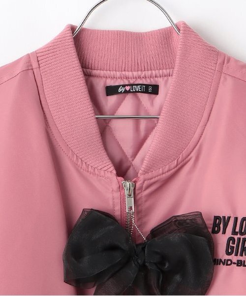 by LOVEiT（バイラビット）の「2WAYリボンMA-1（ブルゾン・キッズ・カーキ/ブラック/ピンク・120cm/130cm/140cm/150cm/160cm）」の5枚目の写真