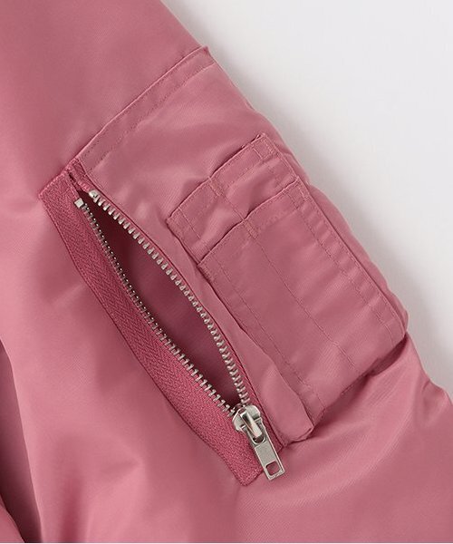 by LOVEiT（バイラビット）の「2WAYリボンMA-1（ブルゾン・キッズ・カーキ/ブラック/ピンク・120cm/130cm/140cm/150cm/160cm）」の15枚目の写真