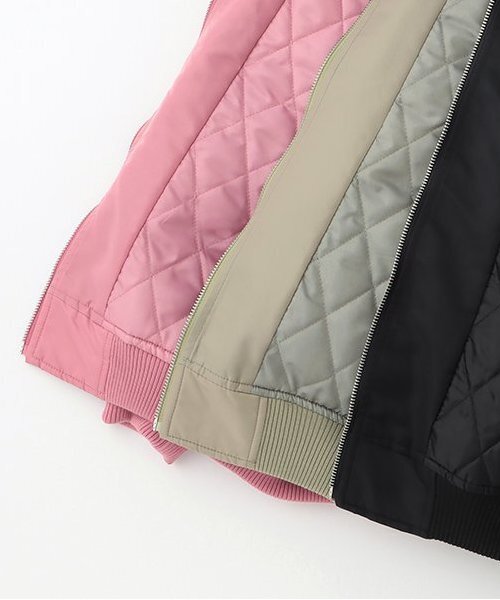 by LOVEiT（バイラビット）の「2WAYリボンMA-1（ブルゾン・キッズ・カーキ/ブラック/ピンク・120cm/130cm/140cm/150cm/160cm）」の12枚目の写真