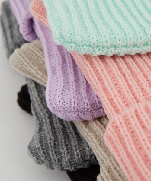 improves(インプローブス)の「猫耳 ニットキャップ(ニットキャップ/ビーニー・レディース・ライトピンク/ブラック/ベージュ/ミント/ラベンダー/グレー・FREE)」の7枚目の写真